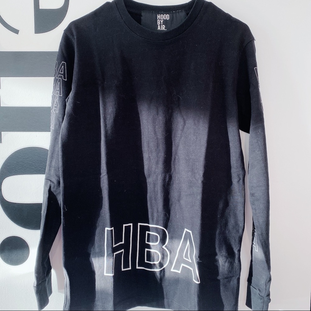 Hood by Air Black Long-Sleeve Shirt with Logo